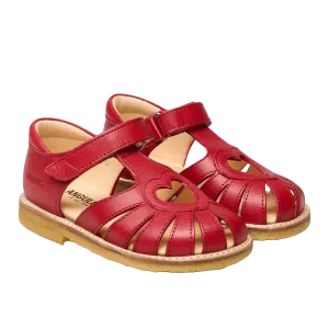 Sandal with heart detail and velcro closure