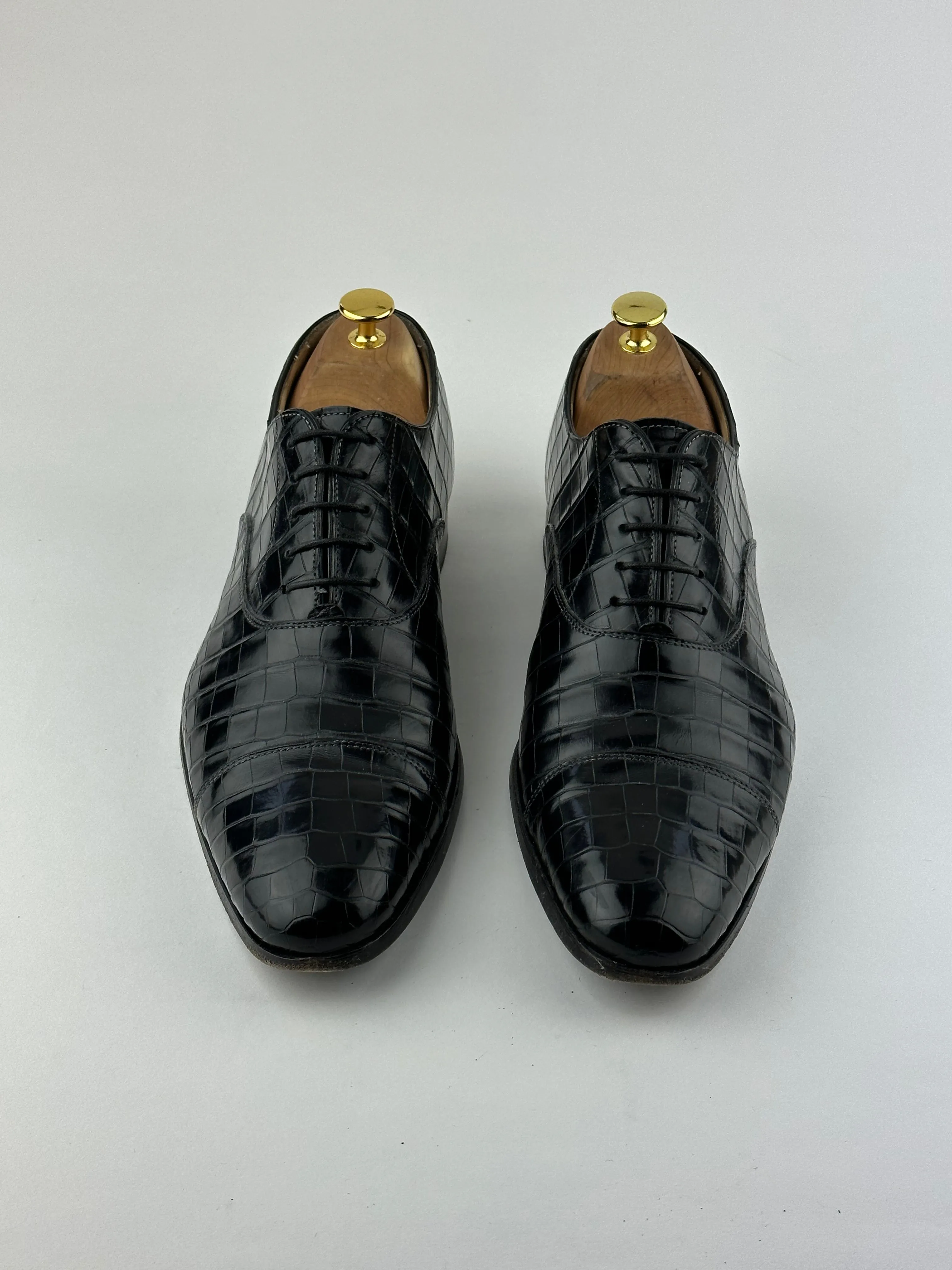 Santoni Mississippi Alligator Oxford Lace-Ups