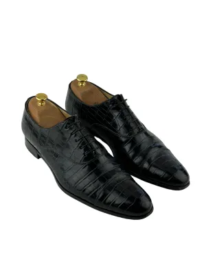 Santoni Mississippi Alligator Oxford Lace-Ups