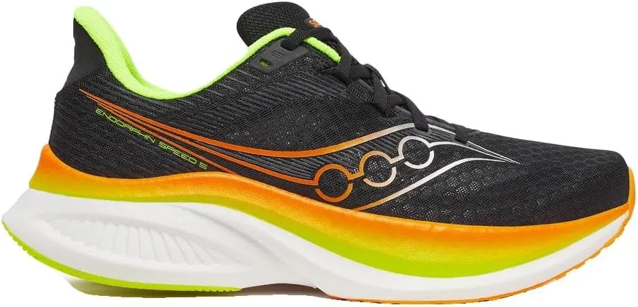 Saucony Men's Endorphin Speed 5 Sneaker, Black/VO2, 13