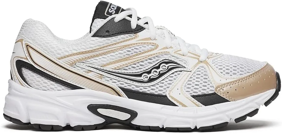 Saucony Unisex Ride Millennium Sneaker, White/Gold/Black, 10.5 US Men
