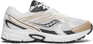 Saucony Unisex Ride Millennium Sneaker, White/Gold/Black, 10.5 US Men