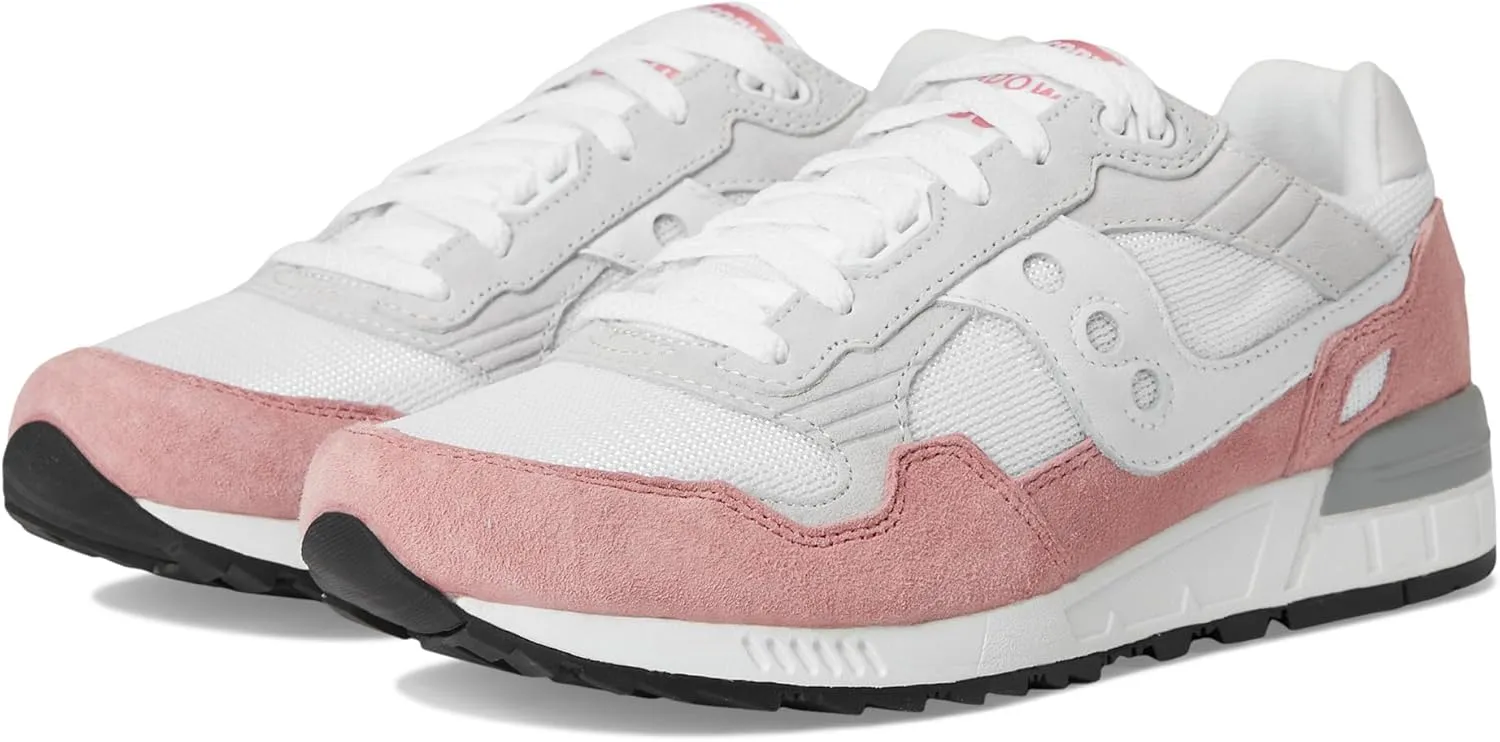 Saucony Unisex Shadow 5000 Sneaker, White/Salmon, 12 US Men