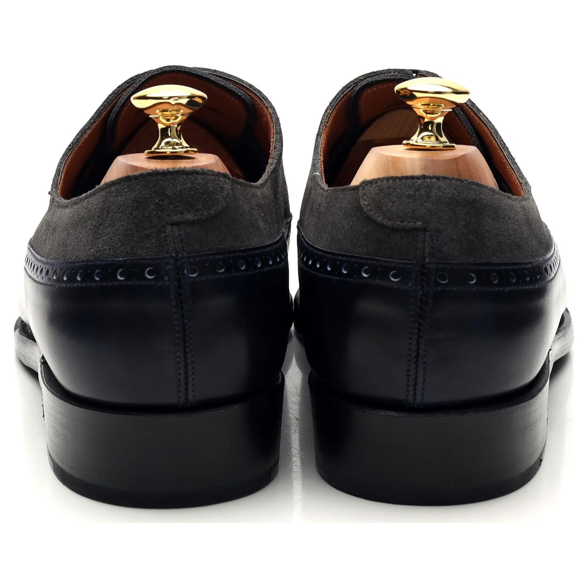 'Sebastien' Navy Blue Museum Leather Oxford UK 11 E