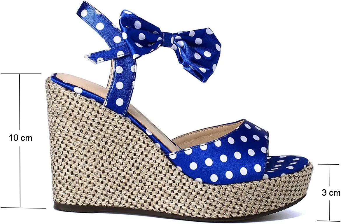 SHEMEE Women's Peep Toe Wedge Heels Sandals Stylish Platform High Heeled Sandals