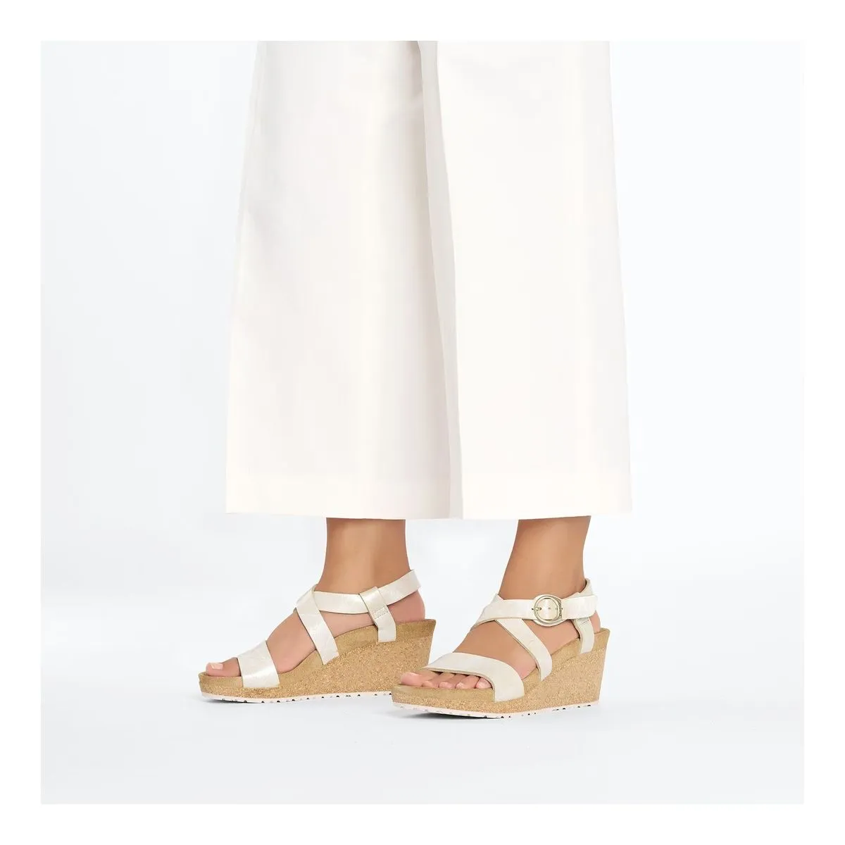 Sibyl Wedge Metallic Sandals