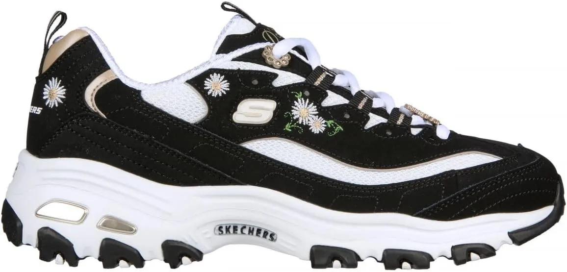 Skechers Women's D'Lites - Daisy Showers Sneaker Black Multi - 149638-BKMT