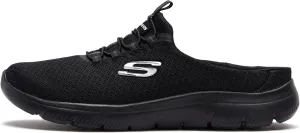Skechers Women's Summits Open Back Sneaker Black 8.5 Medium US