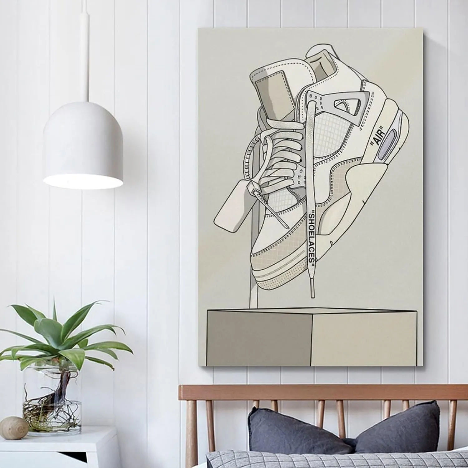 Sneaker Wall Art Canvas Posters - Shoe Store Decoration Painting - Modern Family Bedroom Decor Picture Print 16x24inch (40x60cm)