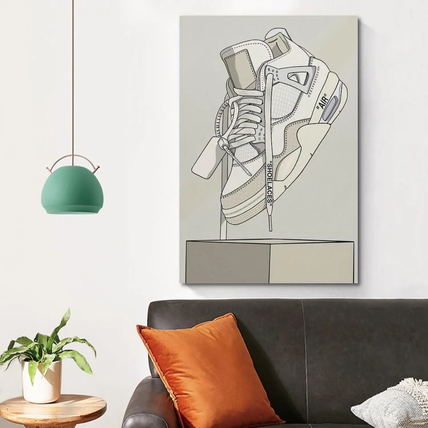 Sneaker Wall Art Canvas Posters - Shoe Store Decoration Painting - Modern Family Bedroom Decor Picture Print 16x24inch (40x60cm)
