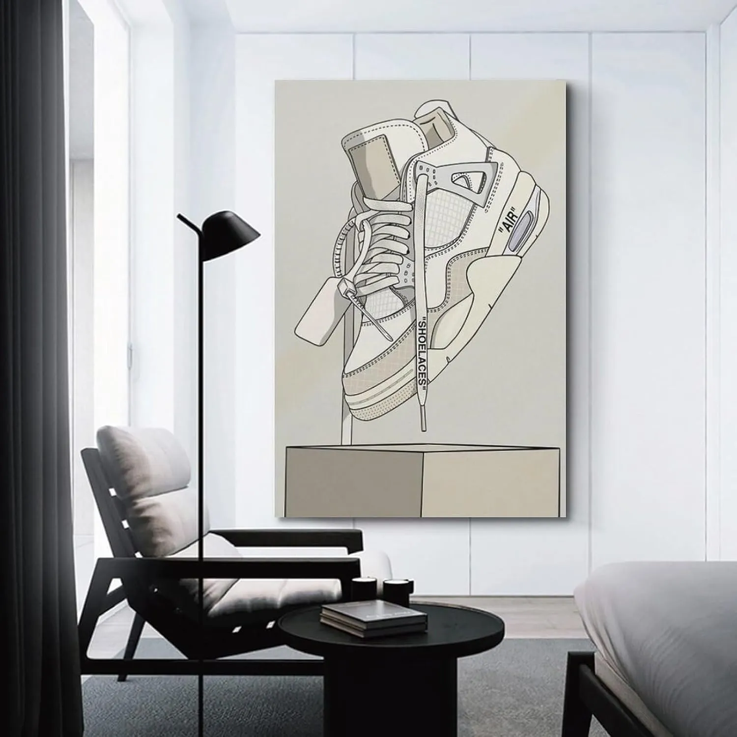 Sneaker Wall Art Canvas Posters - Shoe Store Decoration Painting - Modern Family Bedroom Decor Picture Print 16x24inch (40x60cm)