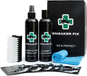 Sneaker Whitener Bundle White Shoe Paint Polish, White Sneaker Sponge Restorer & Instant Cleaner Conditioner, Brush