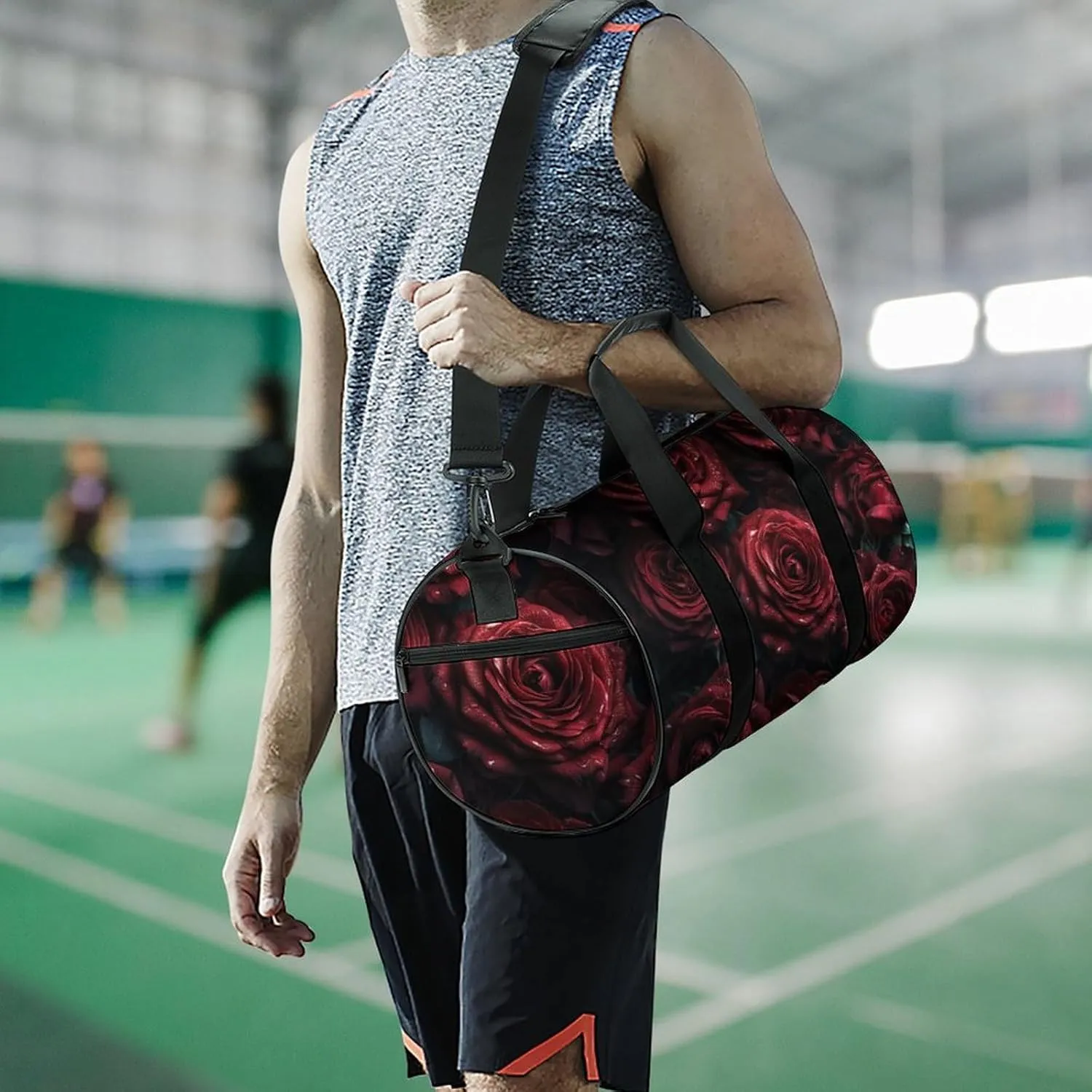 Sports Gym Bag for Women Men Travel Duffel Bag Tote Weekender Bag Handful of Fresh Flowers Carry on Overnight Bag for Travel Swimming Fitness Workout Sports Duffle Bag