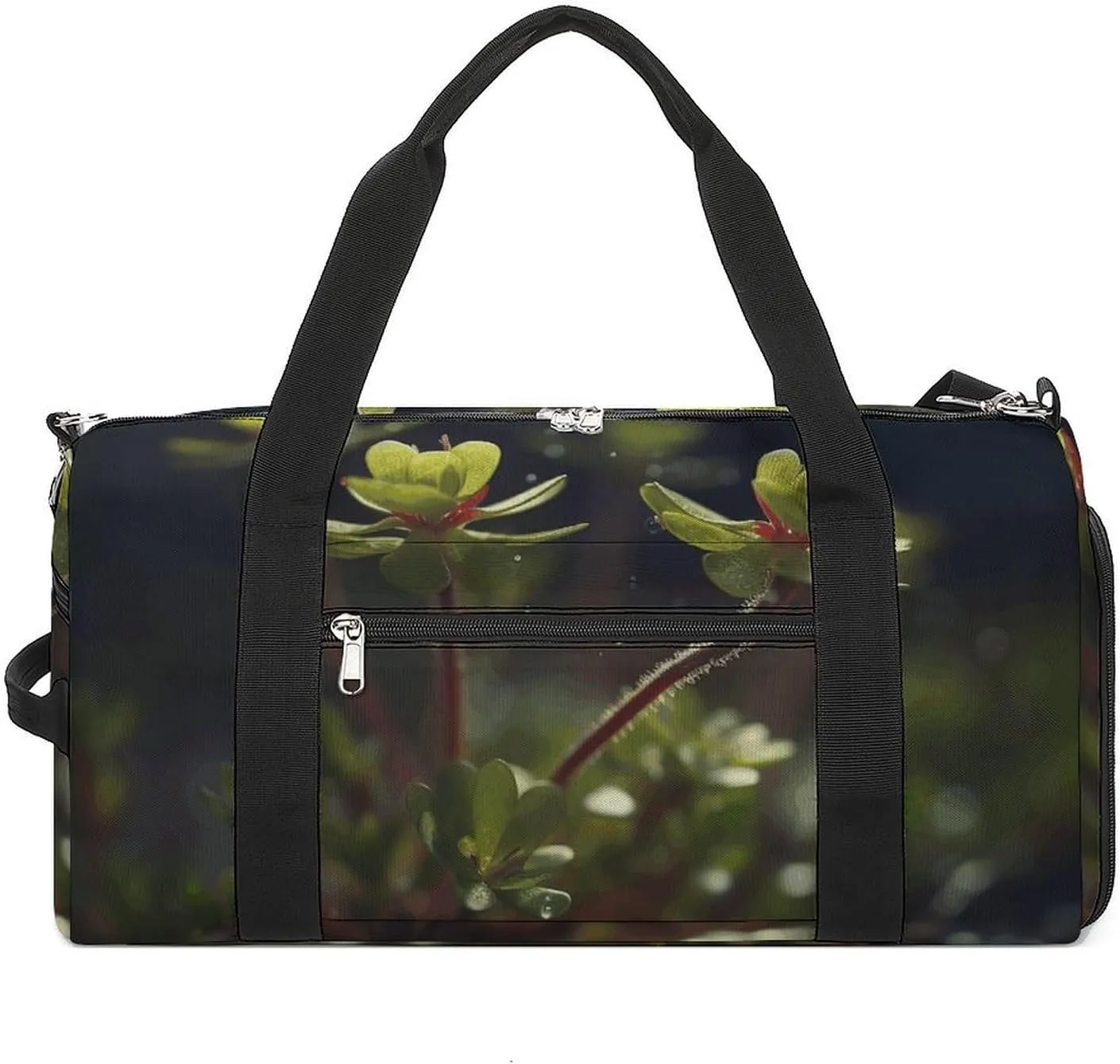 Sports Gym Bag for Women Men with Shoe And Wet Compartment Travel Duffel Bag Plants Growing in The Ground Weekender Bag Carry on Overnight Bag for Swimming Fitness Workout Sport Duffle Bag