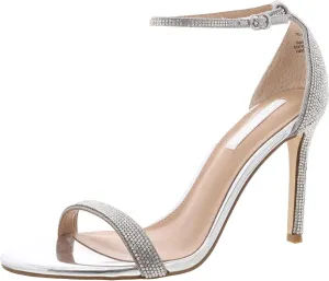 Steve Madden Womens Tecy Rhinestone Metallic Ankle Strap