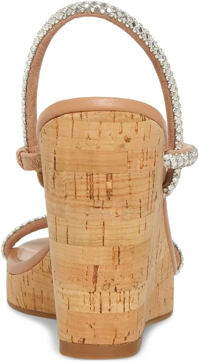 Steve Madden Womens Udell Cork Slip On Wedge Sandals
