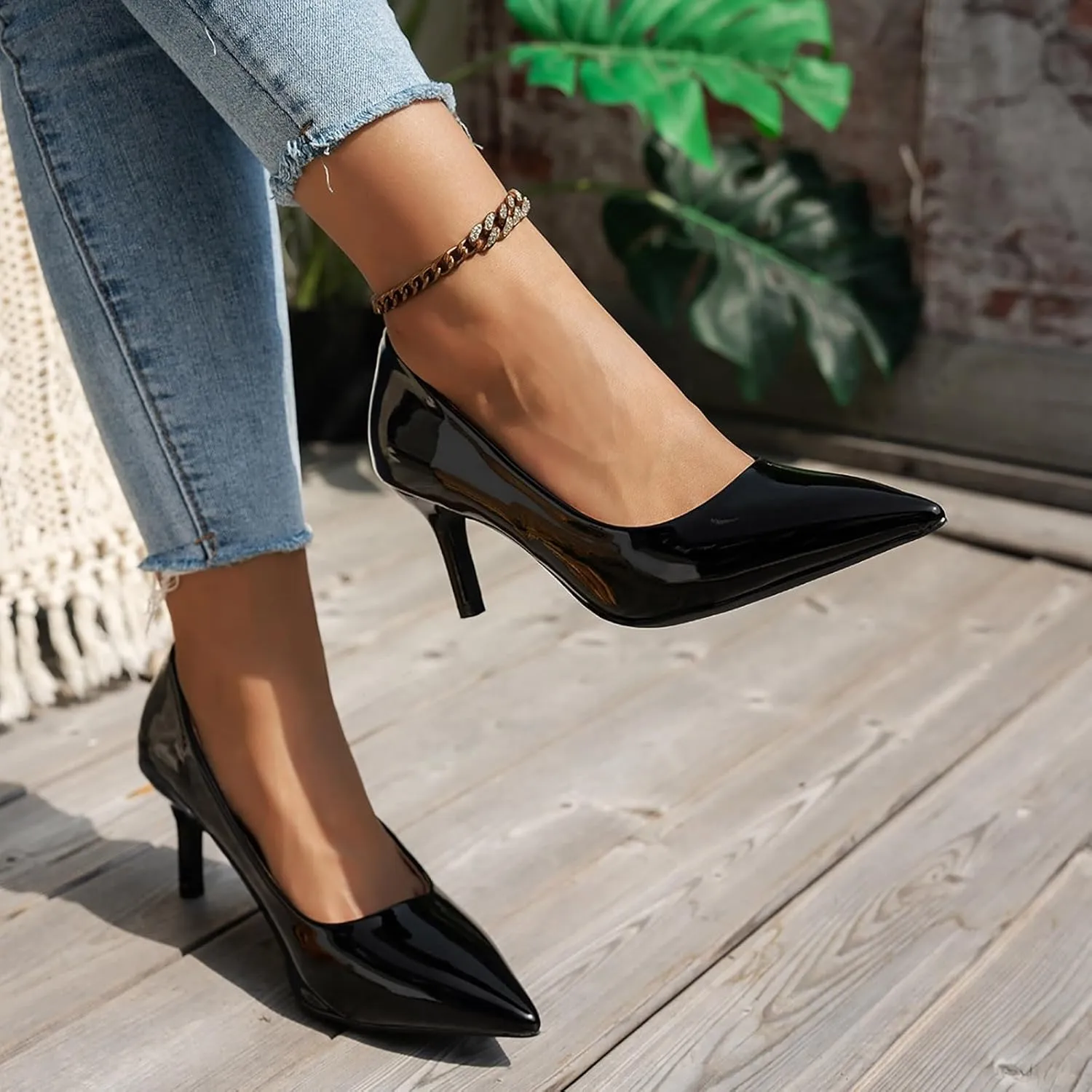Stiletto Heels Dress Shoes for Women Comfy Party Closed Toe Heels Business Shoes for Women Low Heel
