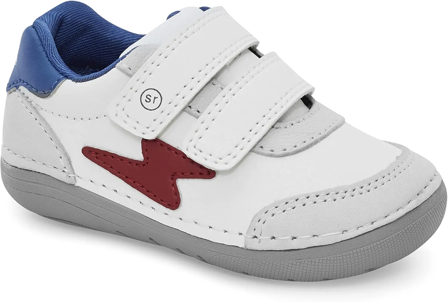 Stride Rite Baby Boys SM Kennedy Athletic Sneaker, White Multi, 3 Wide Infant