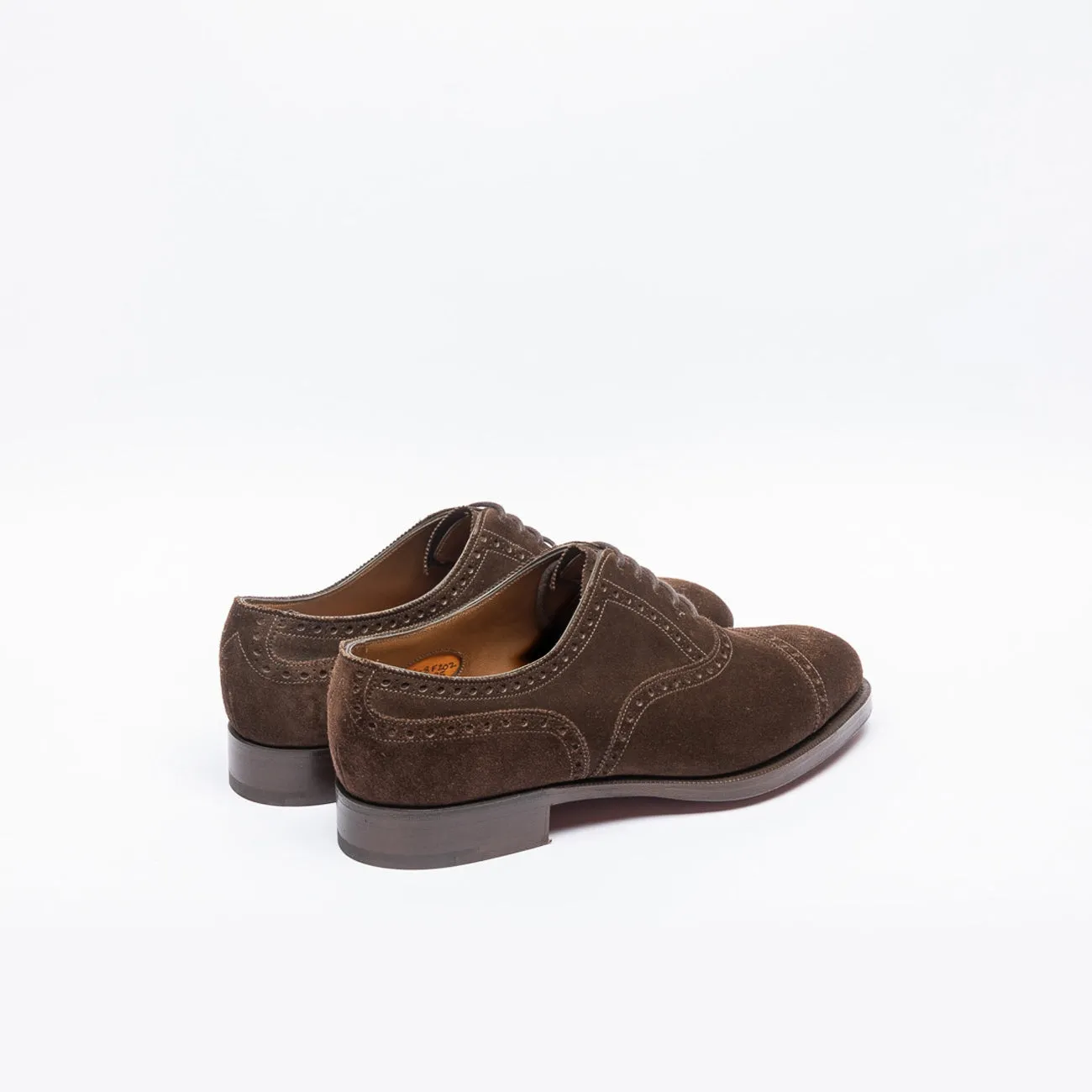 Stringata oxford Edward Green Cadogan in camoscio marrone (Mocca Suede)