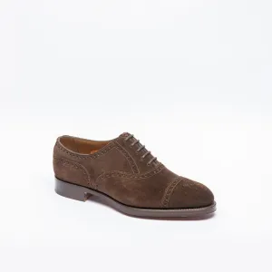 Stringata oxford Edward Green Cadogan in camoscio marrone (Mocca Suede)