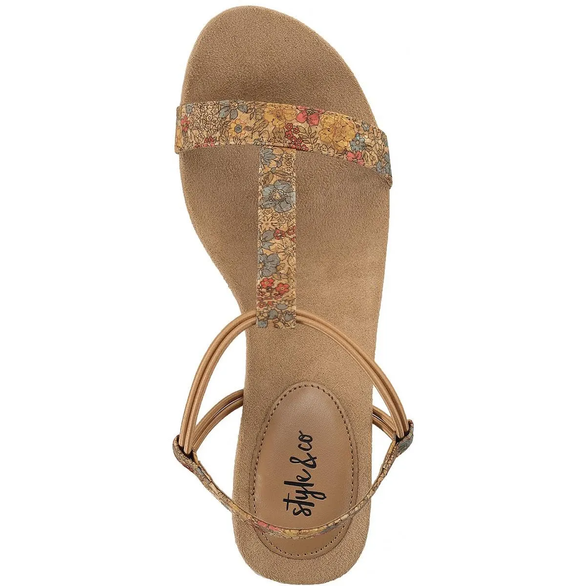 Style & Co. Womens Mulan Cork Wedge Sandals Tan 8 Medium (B,M)