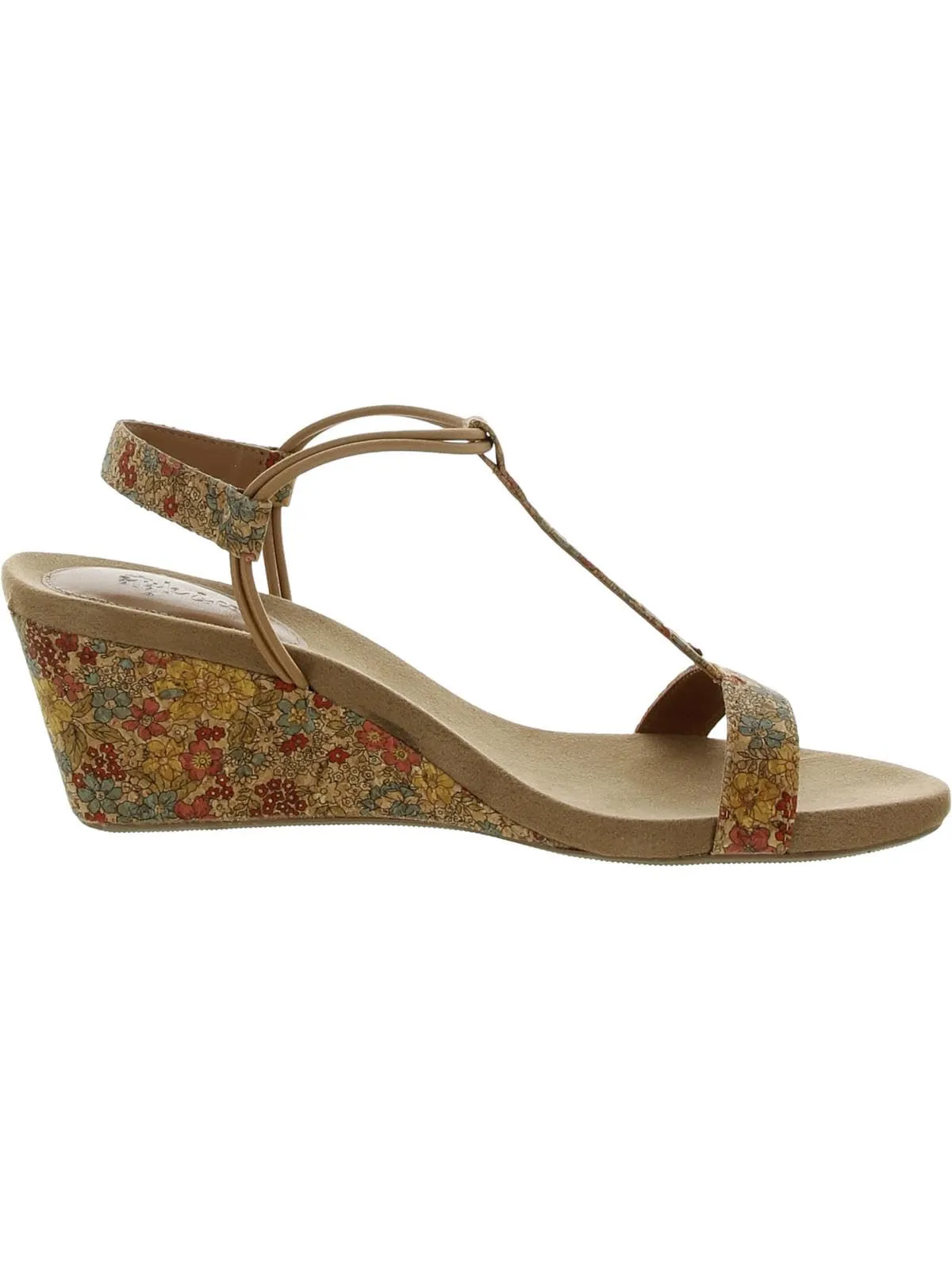 Style & Co. Womens Mulan Cork Wedge Sandals Tan 8 Medium (B,M)
