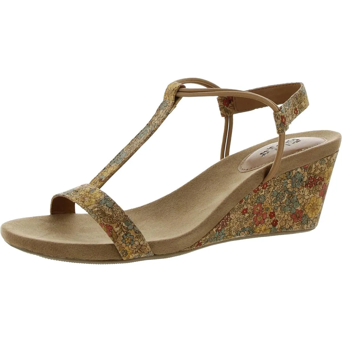Style & Co. Womens Mulan Cork Wedge Sandals Tan 8 Medium (B,M)