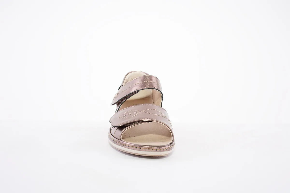 SUAVE - 6020 92 LOW WEDGE HEEL-IN SANDAL - BRONZE