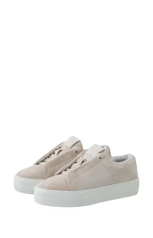 Suede sneakers with laces and chunky soles - Oxford Tan Sand