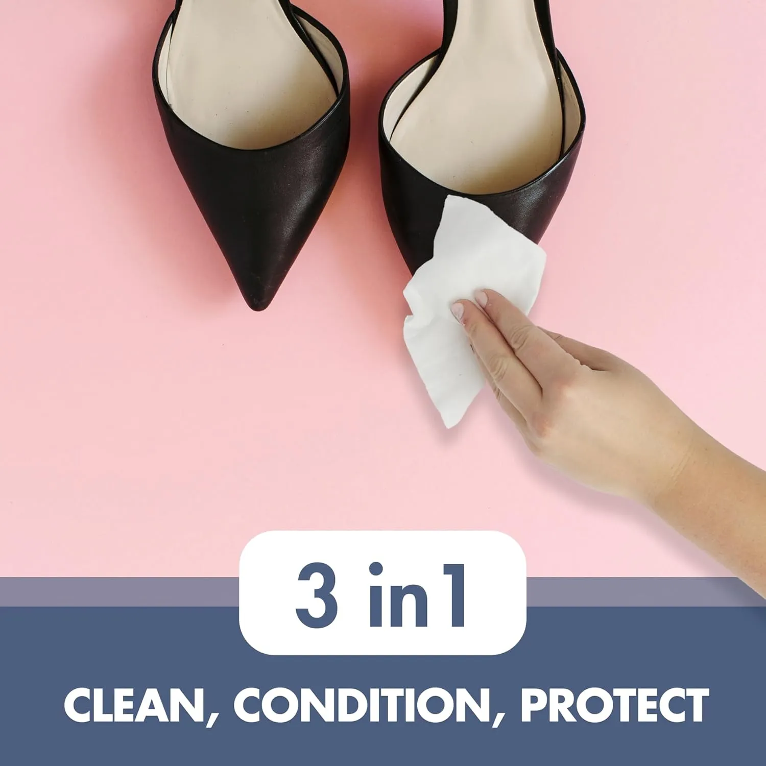 Swanky Shoe Cleaner Wipes - Leather and Sneaker Cleaner, Removes Dirt, Grime and Stains, Quick & Easy Shoe Sole and Boot Cleaning Wipes, Essential Shoe Cleaning Supplies - Soft Wipes, 90 Count