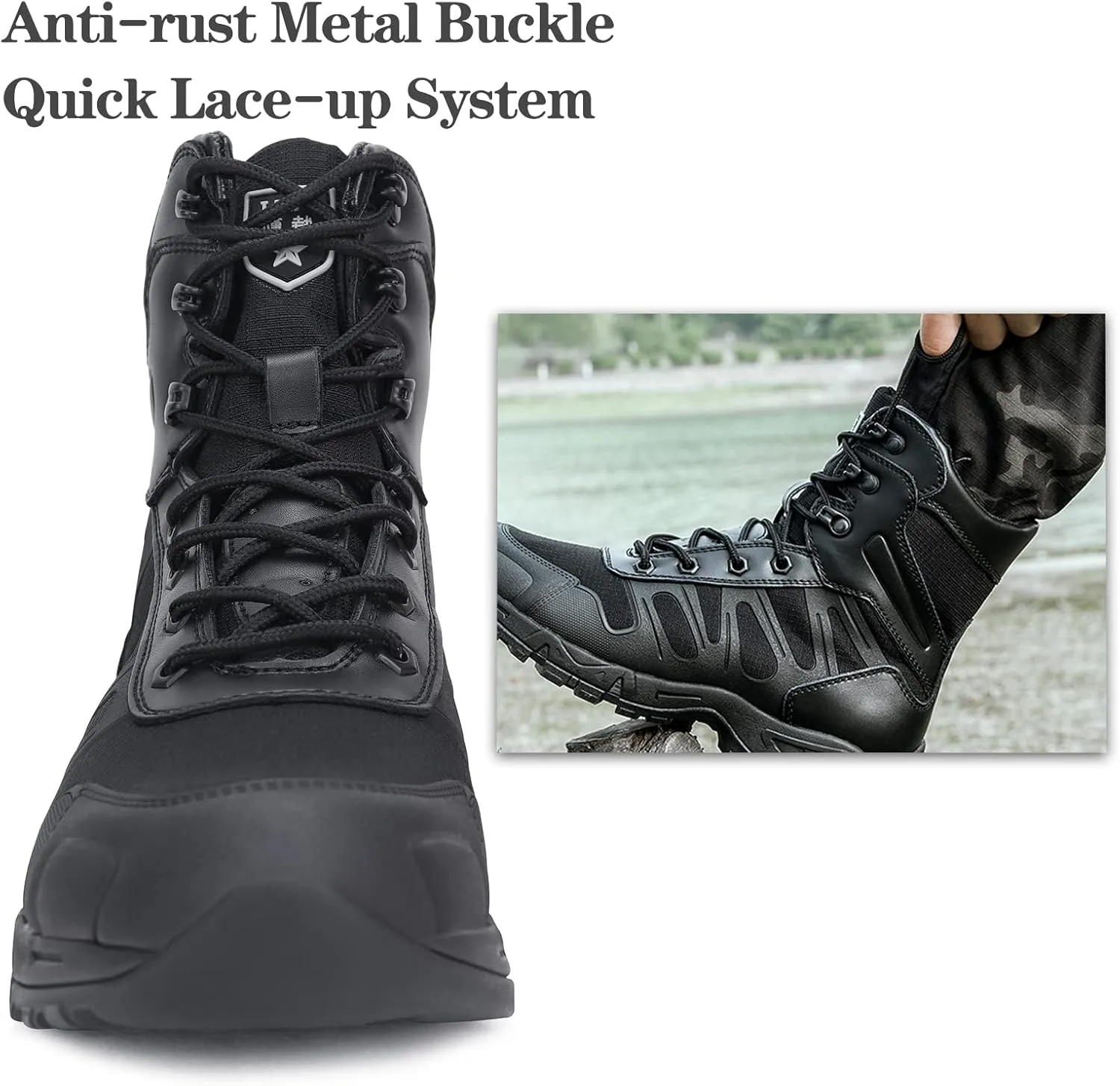 Tactical Work Boots For Men, Lightweight Military Combat Boots, Breathable Duty Boots Jungle Boots Desert Boots