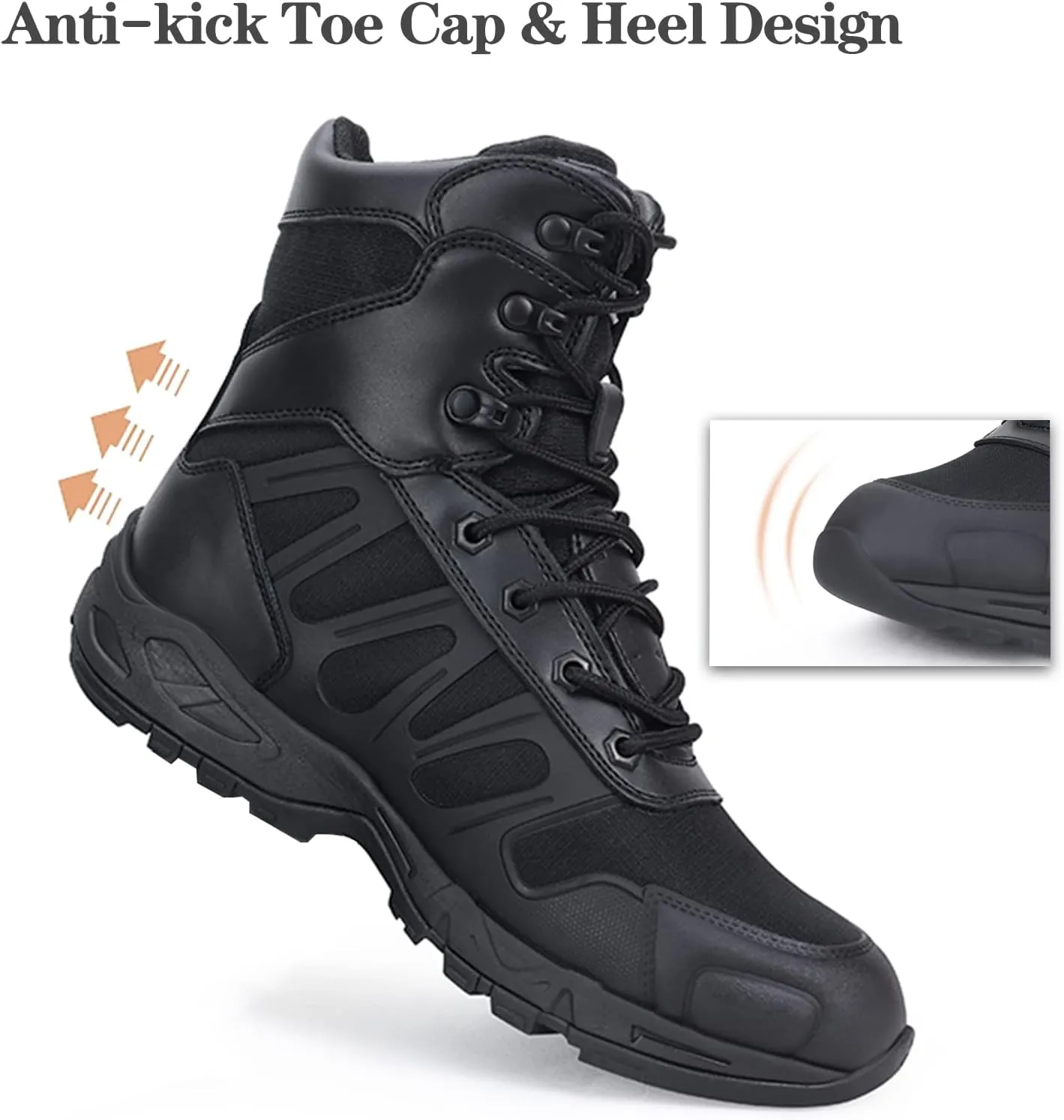 Tactical Work Boots For Men, Lightweight Military Combat Boots, Breathable Duty Boots Jungle Boots Desert Boots