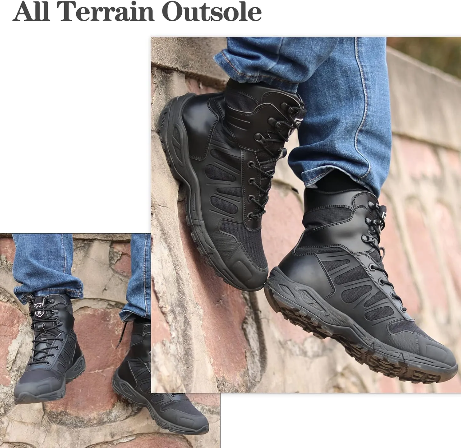 Tactical Work Boots For Men, Lightweight Military Combat Boots, Breathable Duty Boots Jungle Boots Desert Boots