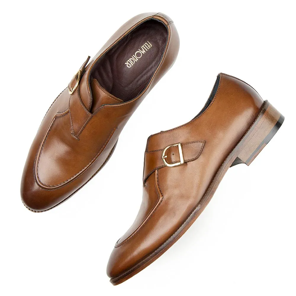 Tan Classic Welted Single Monk