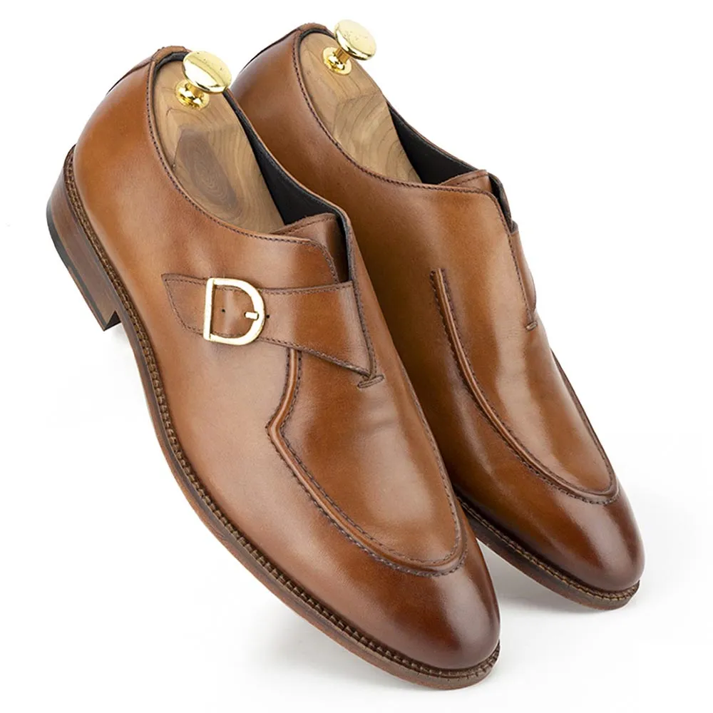 Tan Classic Welted Single Monk