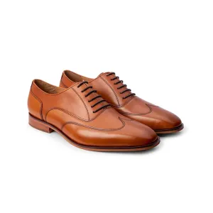 Tan Classic Wingcap Stitch Oxford