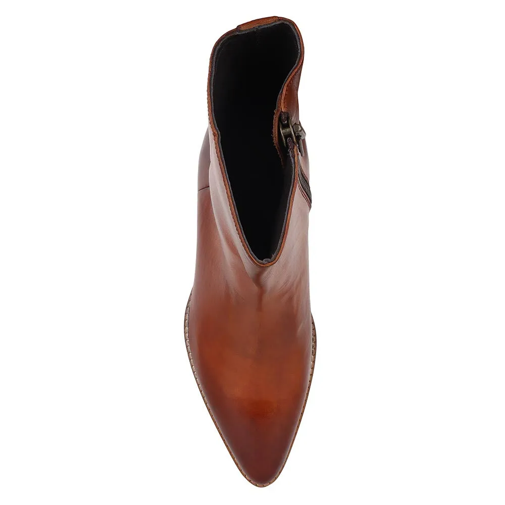Tan Classic Zip Cowboy Boots