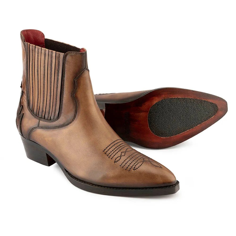 Tan Patina Classic Cowboy Boots