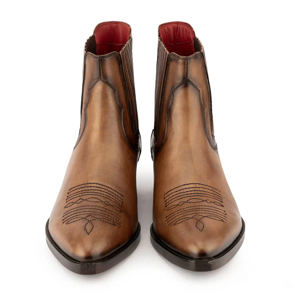 Tan Patina Classic Cowboy Boots