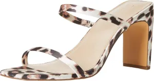 The Drop Women's Avery Square Toe Two Strap High Heeled Sandal