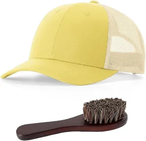 The Hat Pros | Richardson 115 Low-Profile Classic Trucker Snapback Hat Bundle with THP Hat & Clothing Brush
