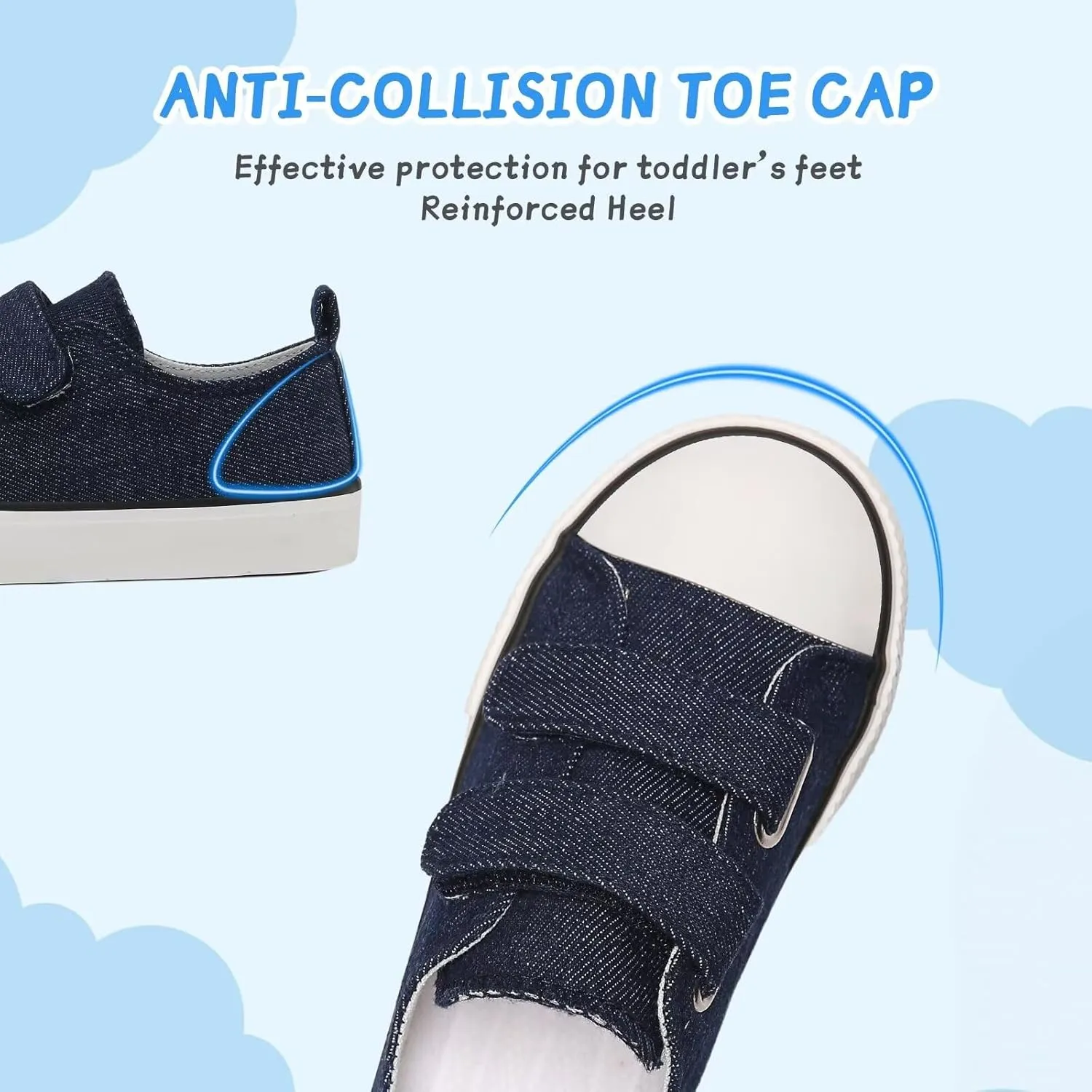 Toddler Canvas Shoes Girls High Top Sneakers Little Big Kids Boys Walking Cushioned Shoes Toddler 8-Big Kid 3