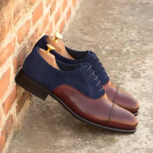 Toe Cap Oxford - Burgundy with Luxury Suede