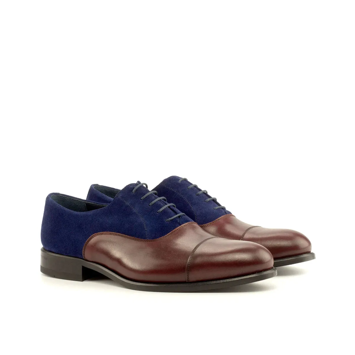 Toe Cap Oxford - Burgundy with Luxury Suede