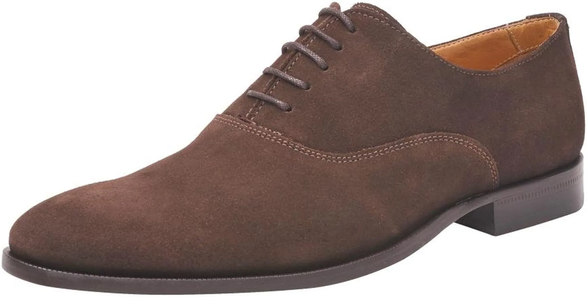 TOE OXFORD DRESS Best priced MEN'S BROWN KINGS PAIR SHOES CLASSIC THE PLAIN DEUCE SUEDE Remote-controlled OF