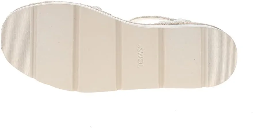 TOMS Womens Ronan Platform Ankle Strap Casual Sandals Casual Low Heel 1-2" - Beige