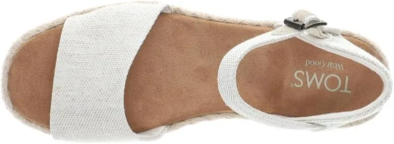 TOMS Womens Ronan Platform Ankle Strap Casual Sandals Casual Low Heel 1-2" - Beige