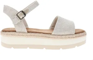 TOMS Womens Ronan Platform Ankle Strap Casual Sandals Casual Low Heel 1-2" - Beige