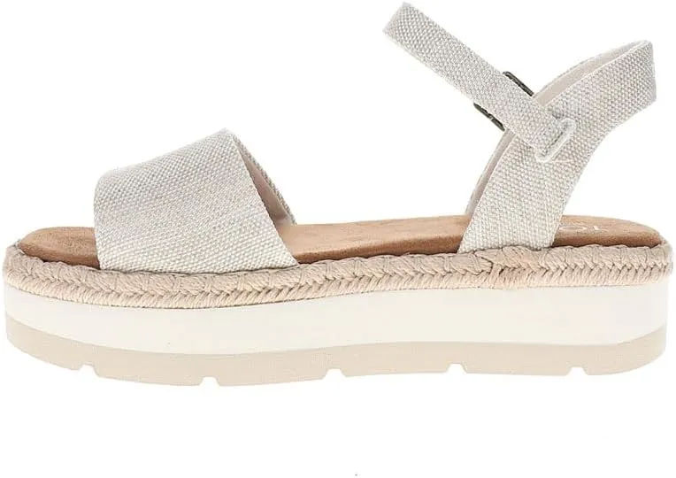 TOMS Womens Ronan Platform Ankle Strap Casual Sandals Casual Low Heel 1-2" - Beige