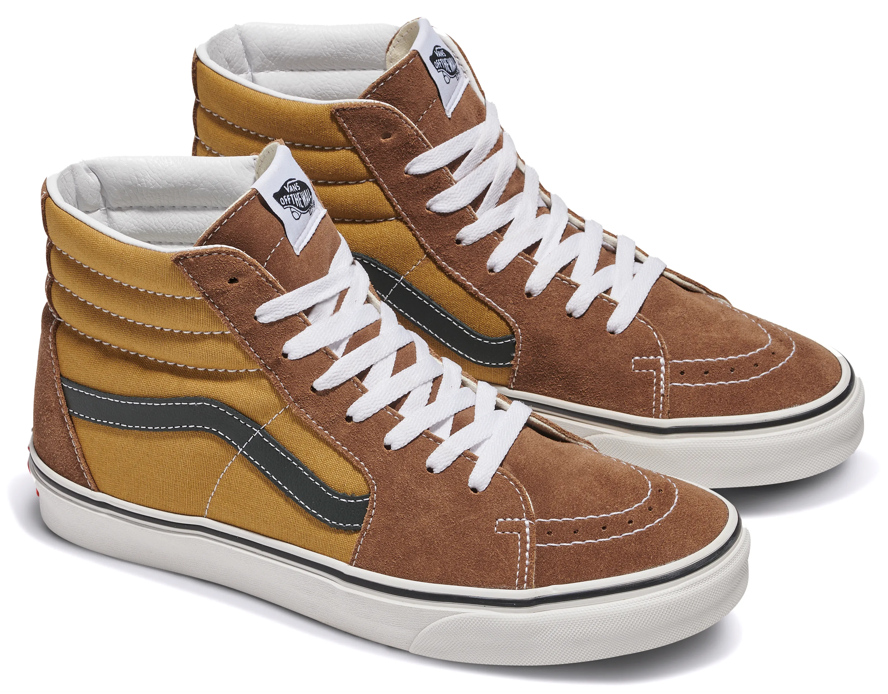 Vans Sk8-Hi Canvas/Suede Pop Brown/Multi